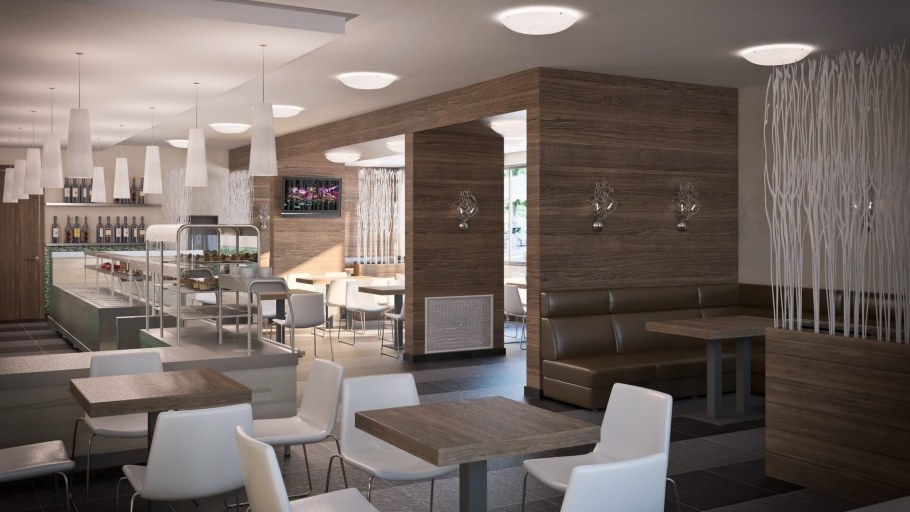 Современный интерьер кафе