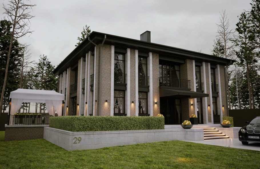 Современные фасады в классическом стиле