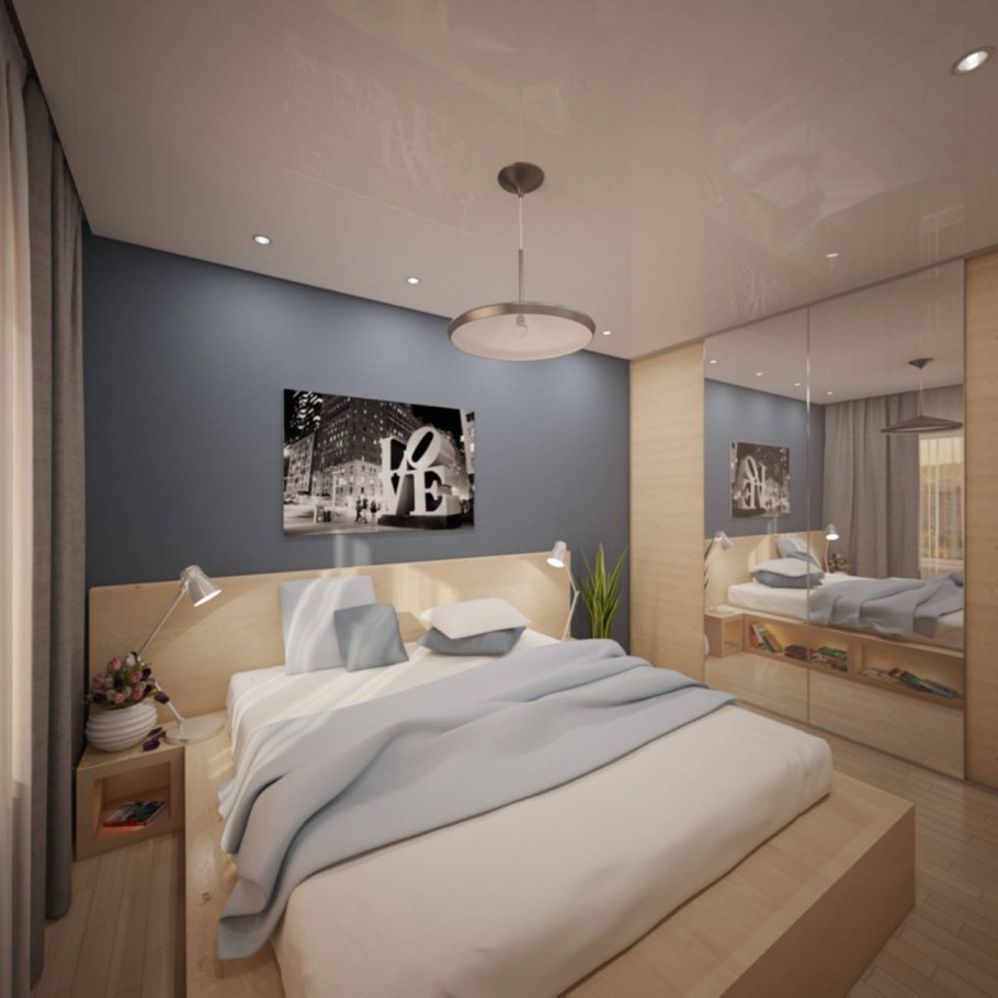 Стильная спальня для молодой пары