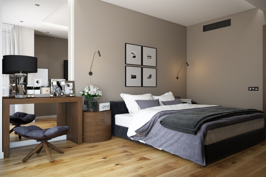 Интерьер комнаты для молодой пары