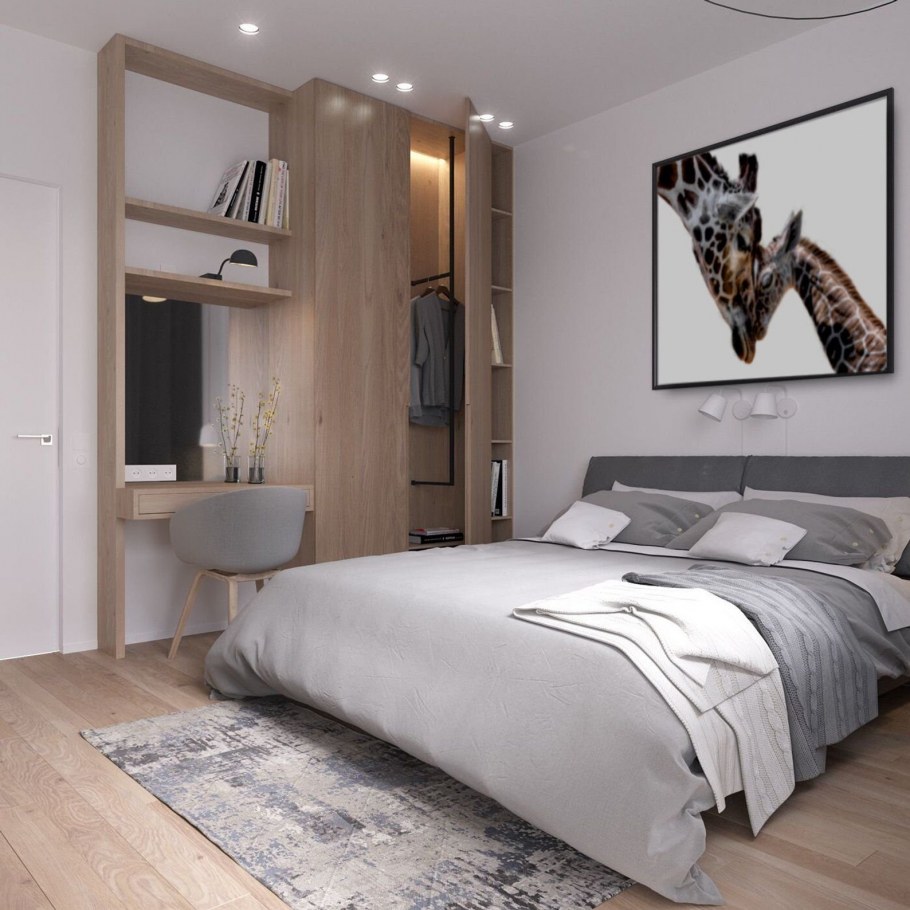 Стильная спальня для молодой пары