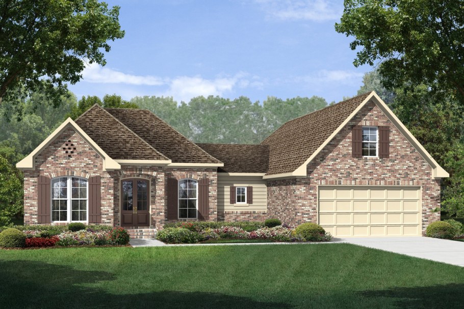 Одноэтажный дом в европейском стиле