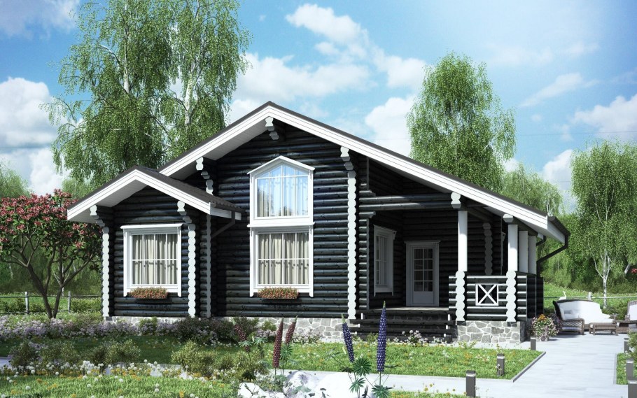 Интерьер бревенчатого дома