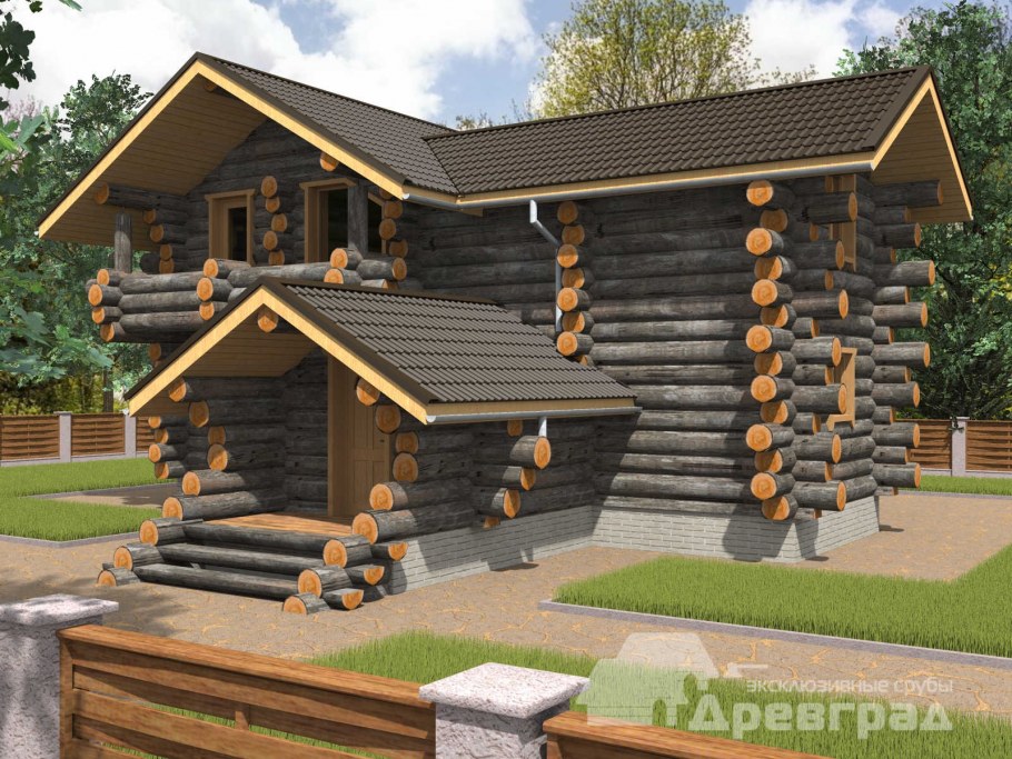 Оцилиндрованное бревно серый