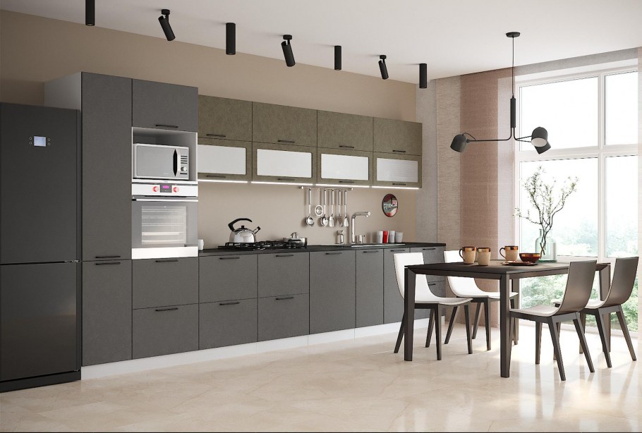 Интерьер кухни с белой мебелью