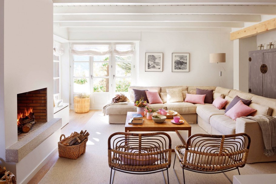 Спальня в пастельных тонах