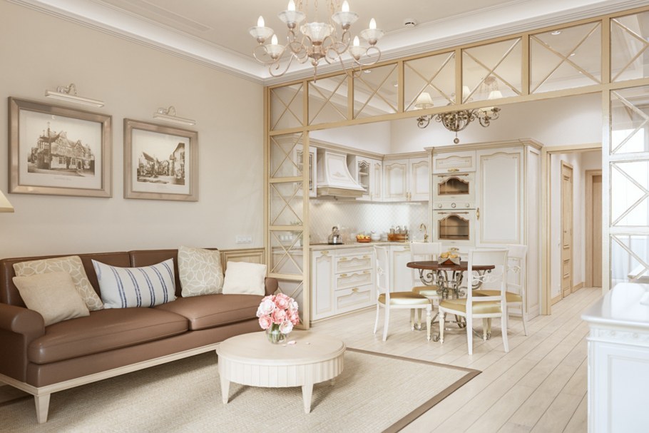 Маленькая гостиная в стиле Прованс