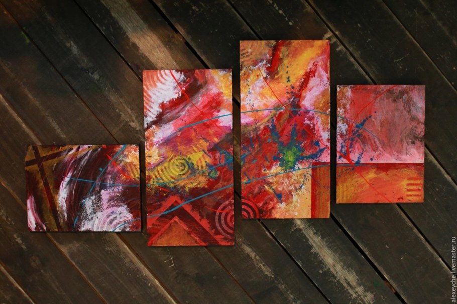 Полиптихи по номерам на холсте