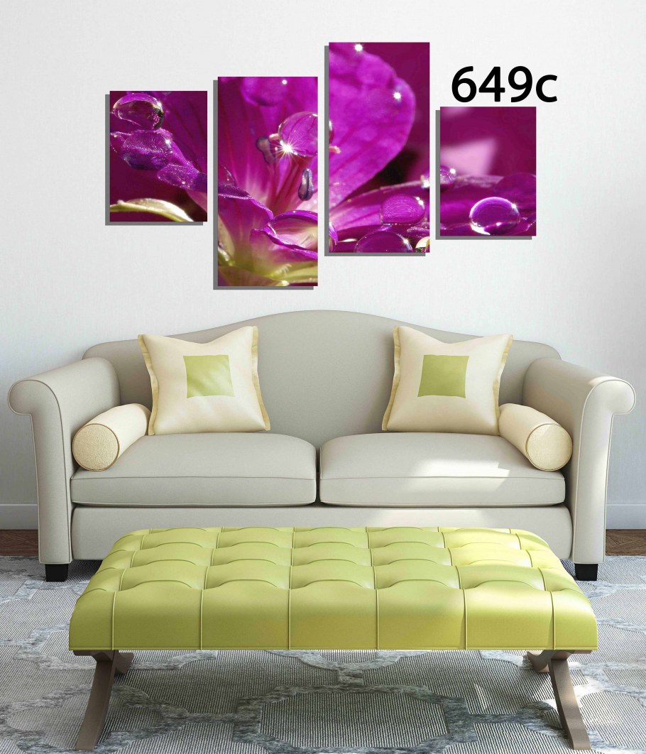 Модульная картина фиолетовая