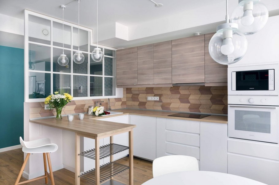 Плитка для кухни на фартук в стиле Сканди