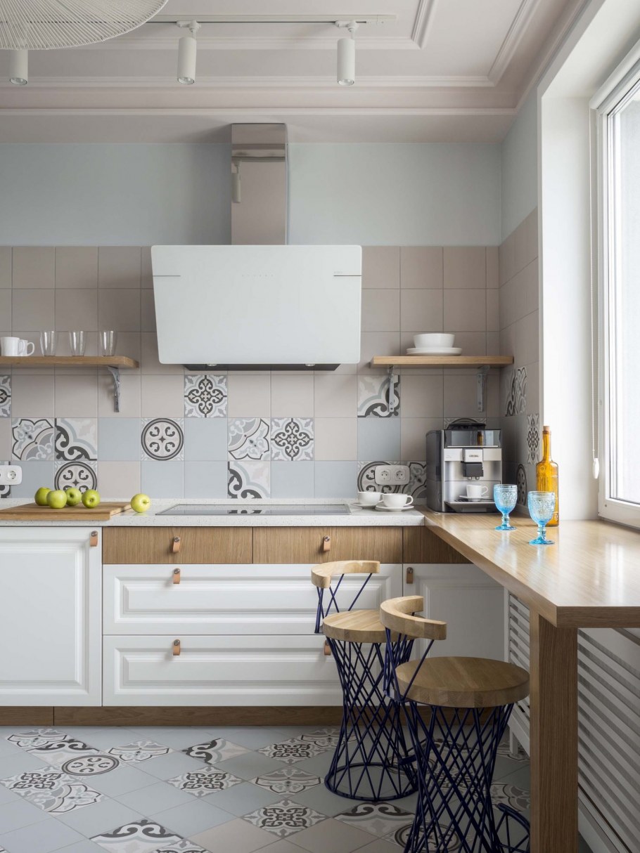 Кухонный фартук в скандинавском стиле