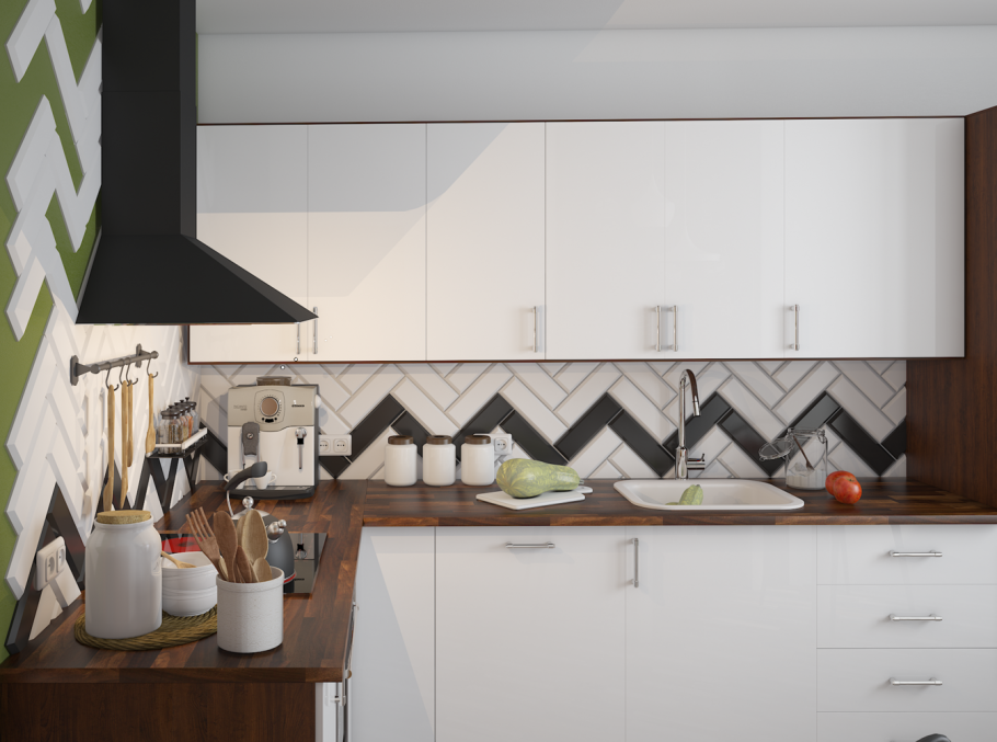 Фартук для кухни без верхних шкафов