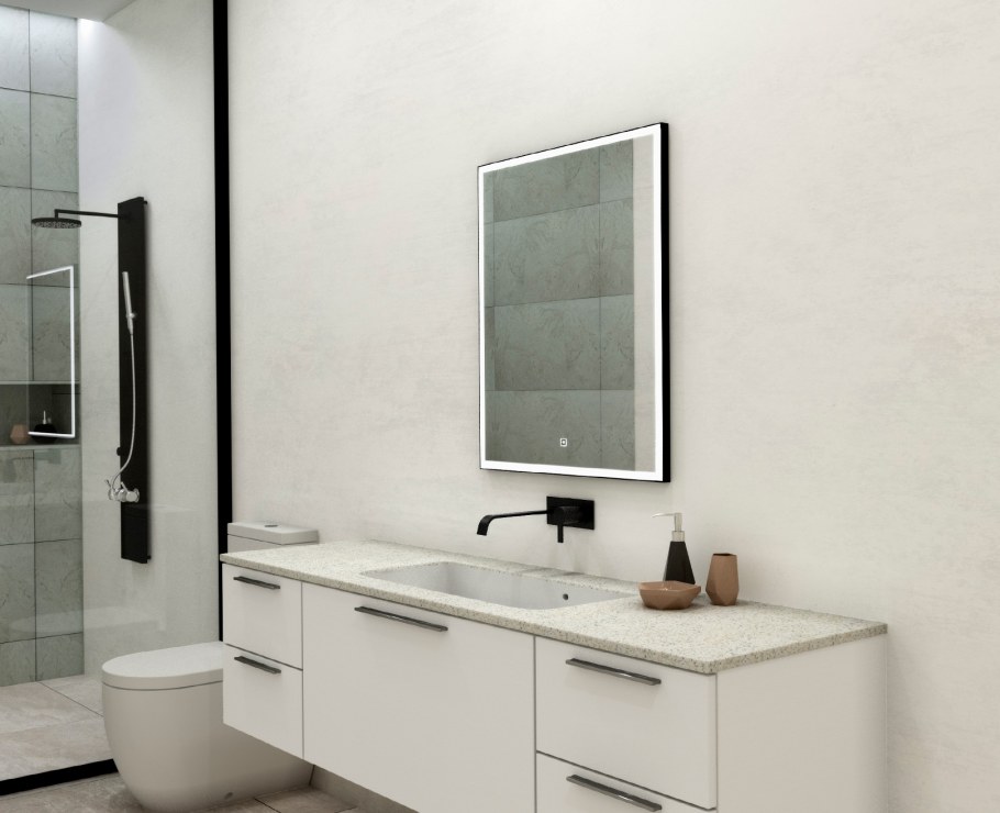 Зеркало Art&Max Arezzo 120х80 черное