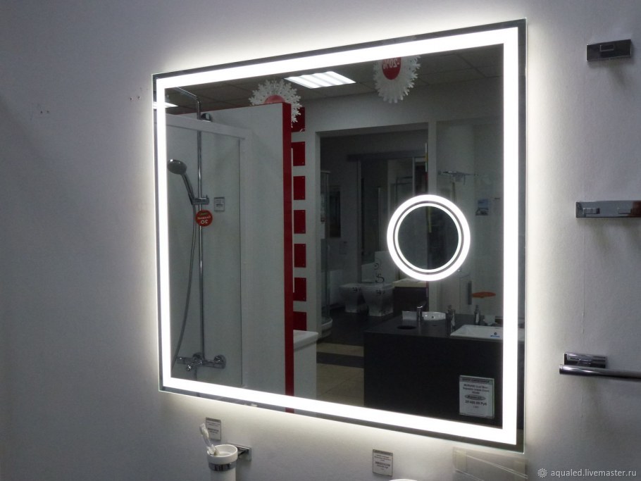 Зеркало Bliss led 1000х700 с часами