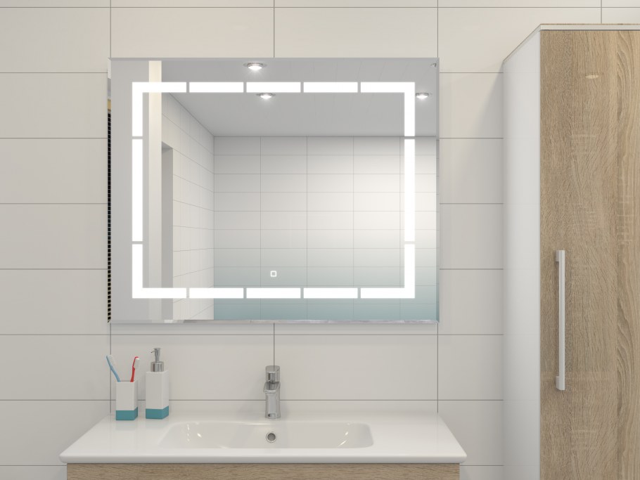 Какса-а зеркало спектр 80 с подсветкой + сенсор + подогрев