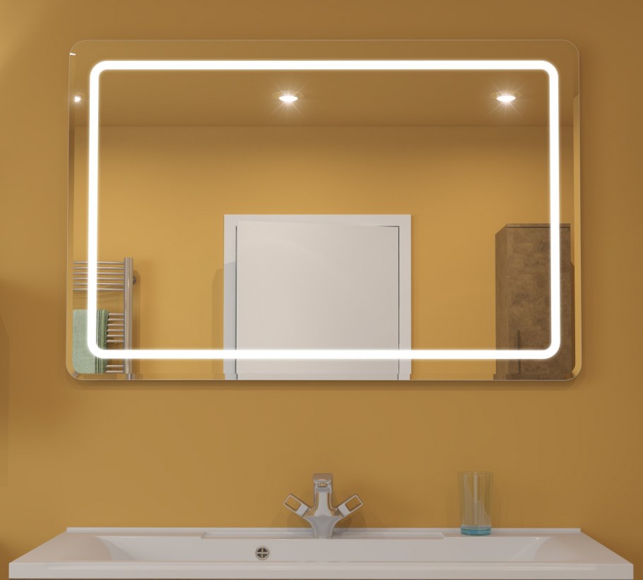 Какса-а зеркало спектр 80 с подсветкой + сенсор + подогрев