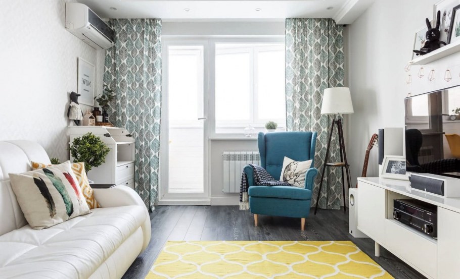 Интерьер однокомнатной квартиры 30 кв.м панельный дом