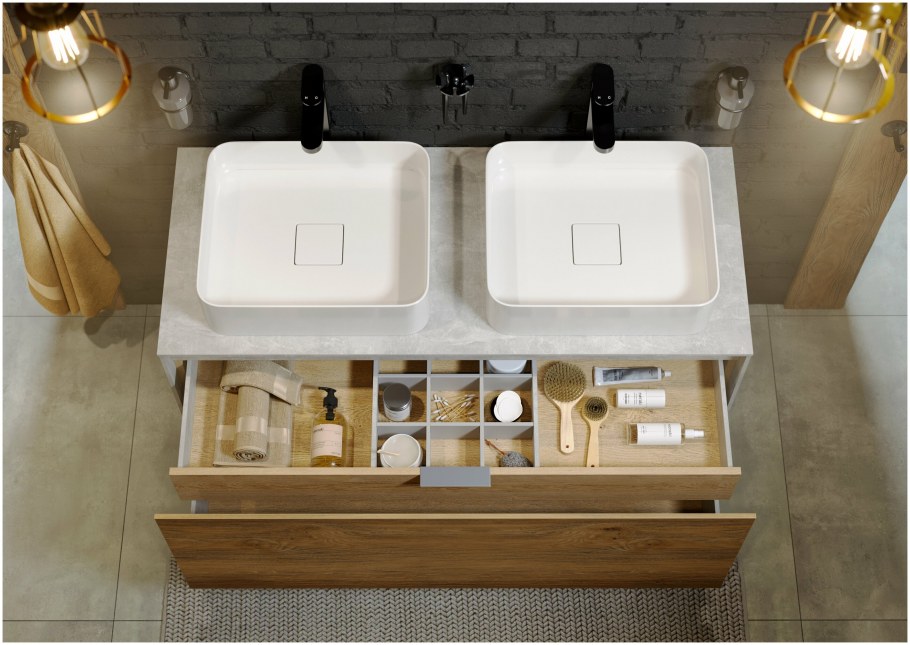 Тумба с раковиной Aqwella 5 Stars mobi 120 дуб Балтийский