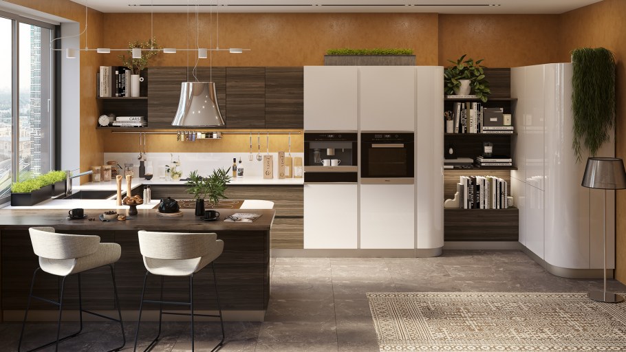 Кухня Сангалло орех