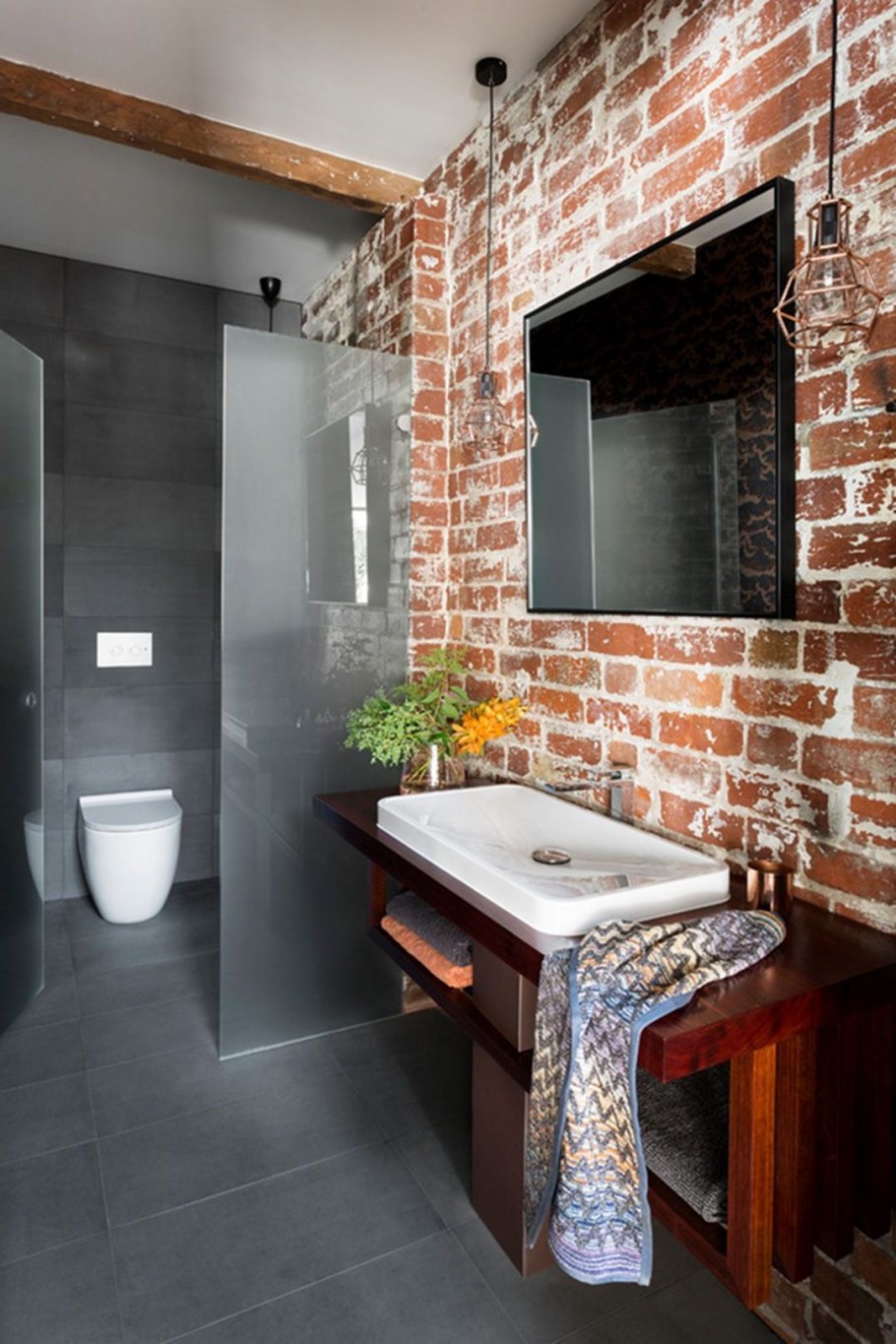 Ванная в стиле лофт 4 м2