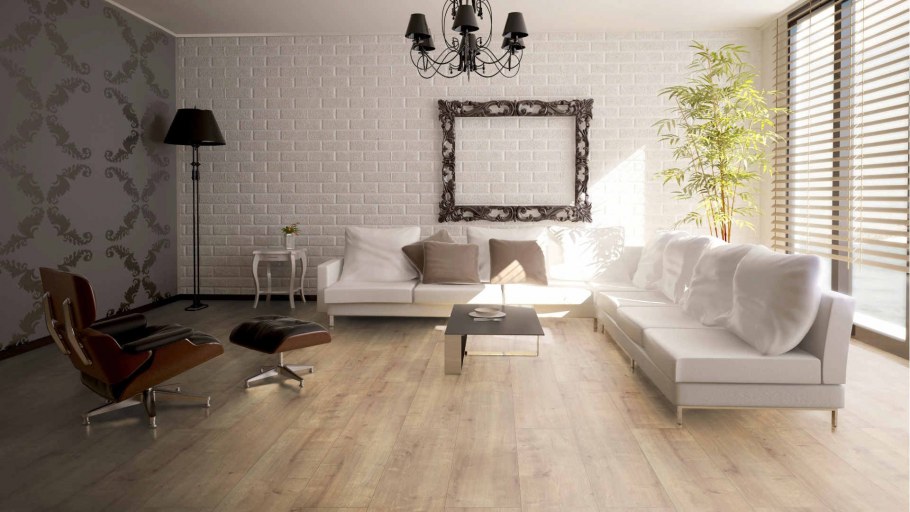 Сочетание кирпича и обоев в интерьере