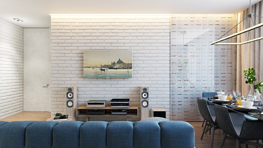 Декоративный кирпич в интерьере