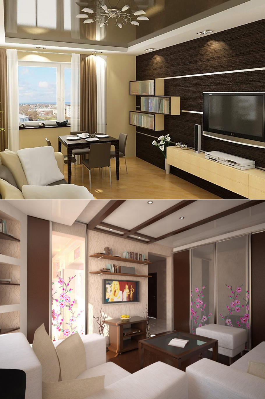 Интерьер типовой гостиной