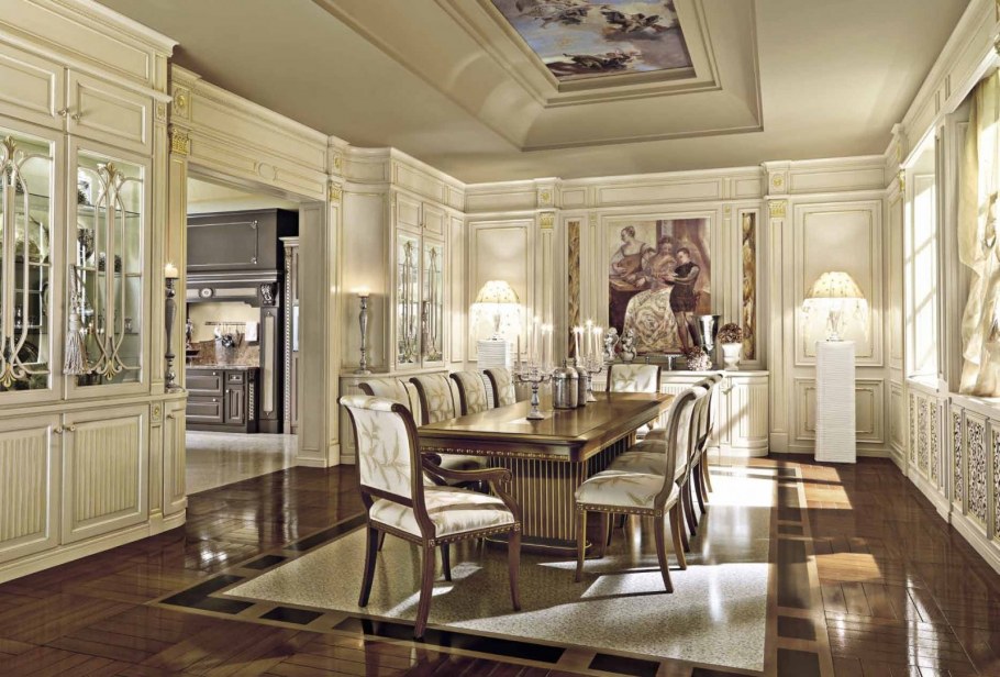 Кухня гостиная в дворцовом стиле