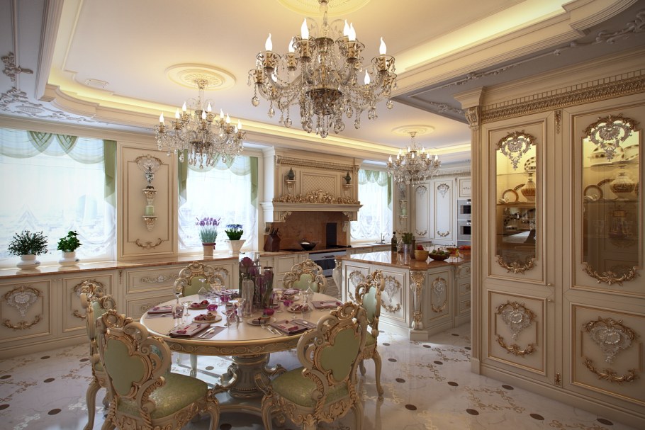 Светлый интерьер в классическом стиле