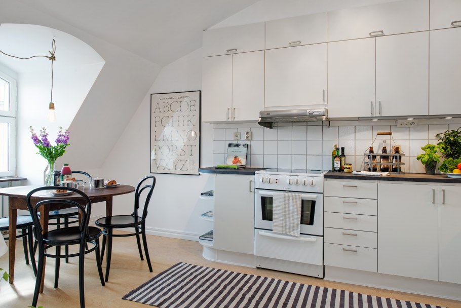 Кухня в стиле Сканди 3 метра