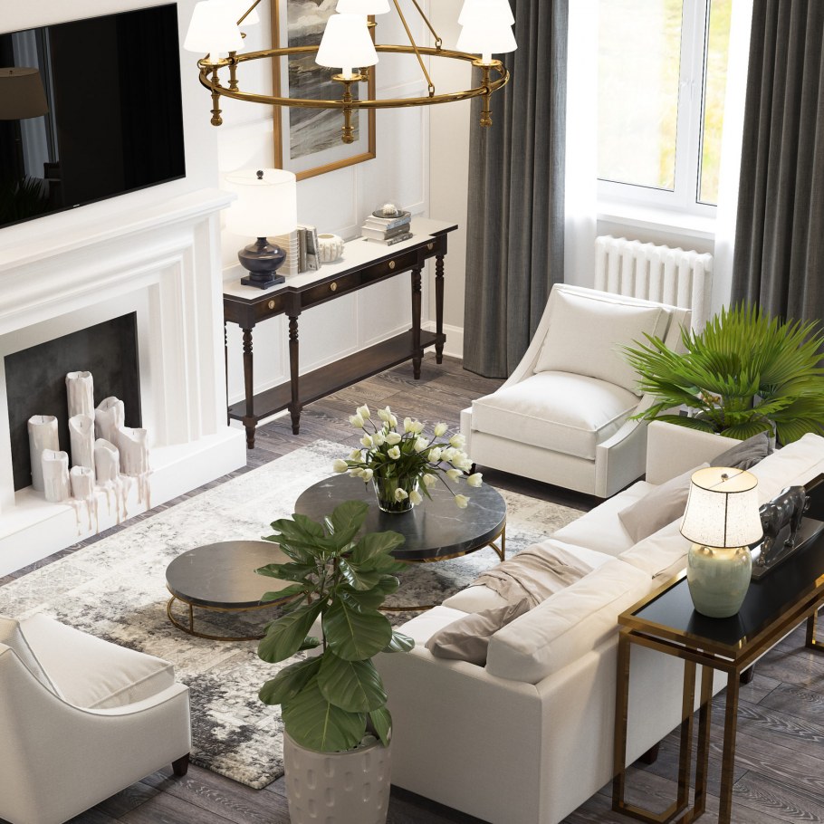 Растения в классическом интерьере