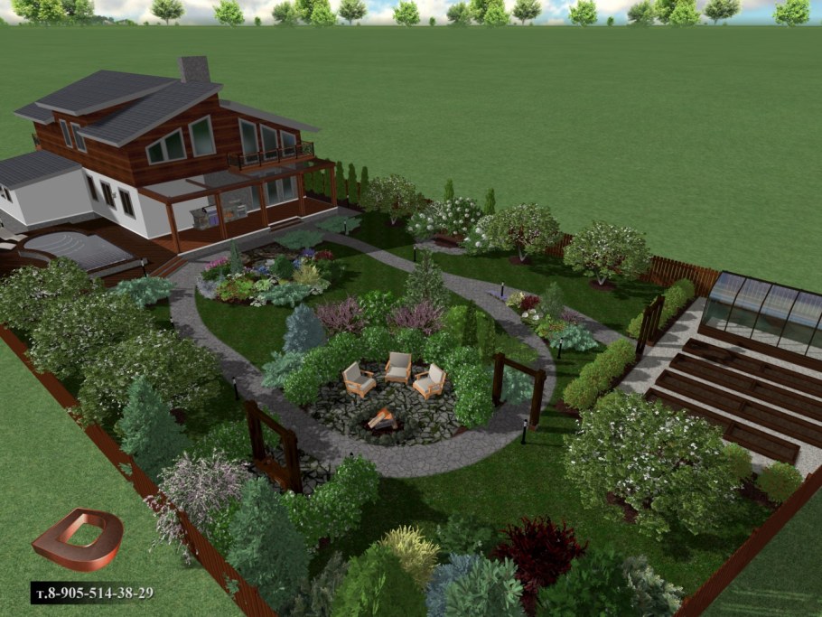 Сад на 10 сотках планировка