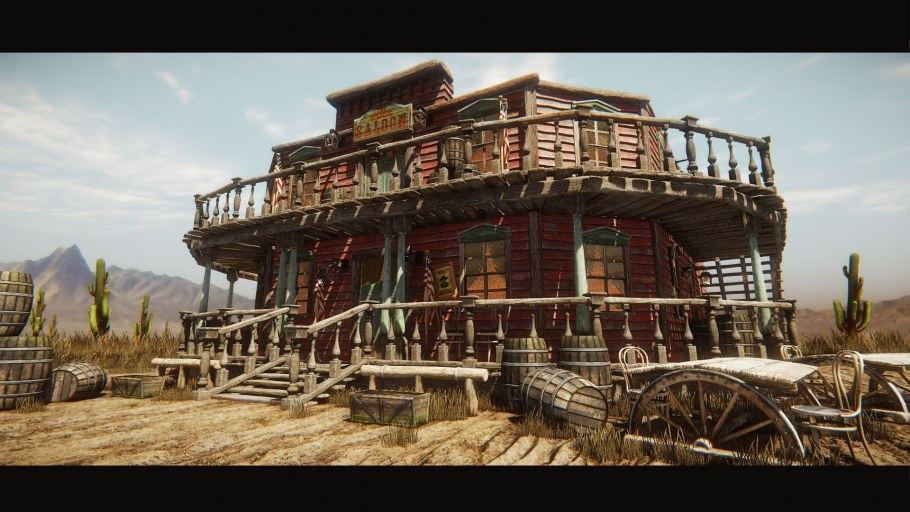 Салун на диком западе концепт