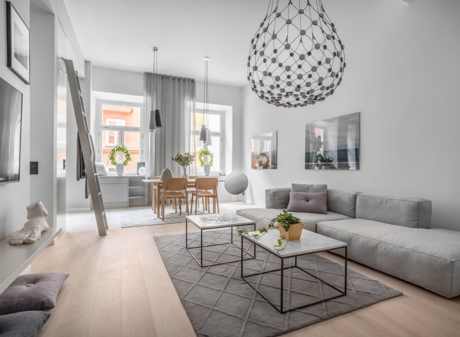 Интерьер в скандинавском стиле гостиная