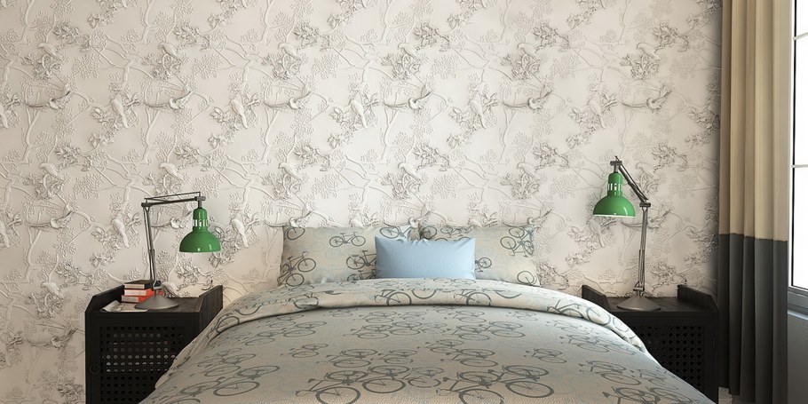 Обои с птицами для стен в интерьере