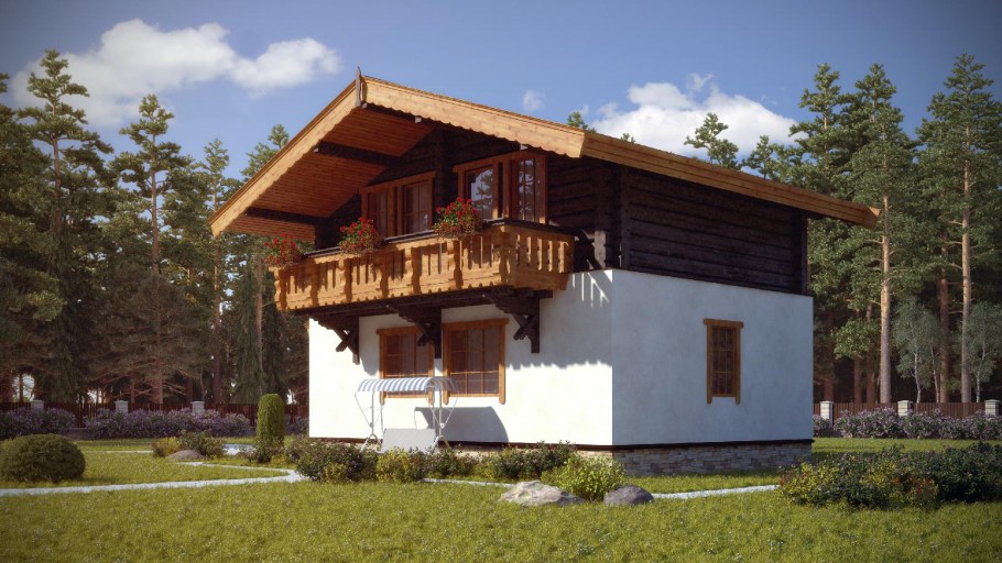 Австрия Шале камень дерево