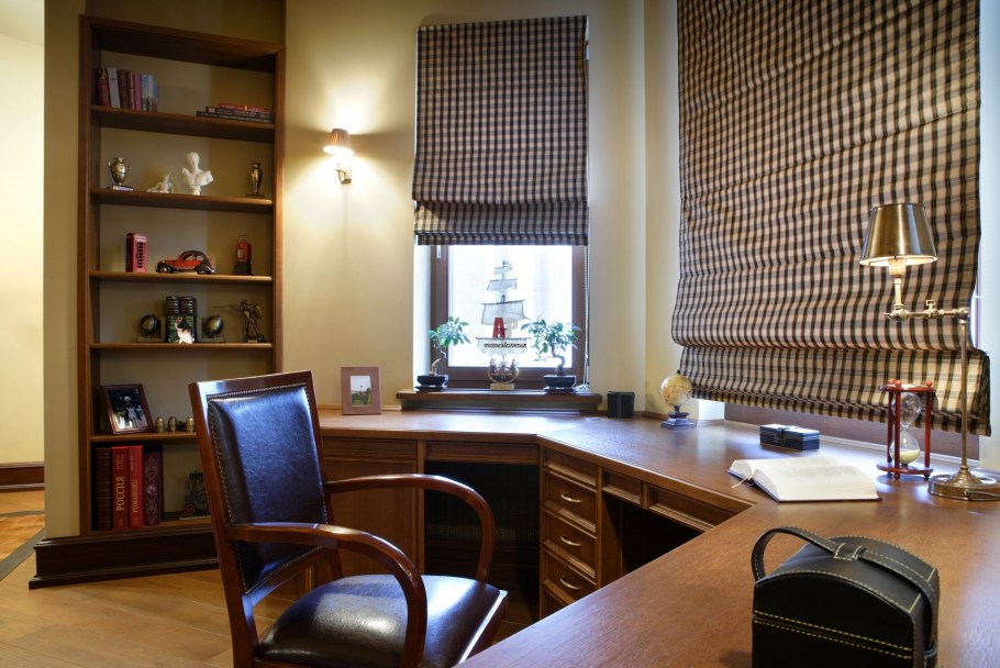 Римские шторы в кабинет