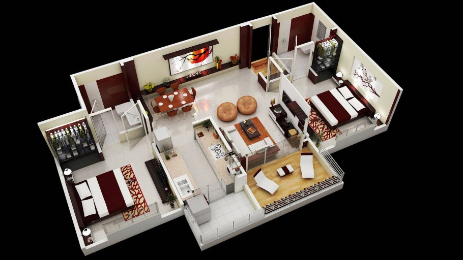 Планировка квартиры вид сверху