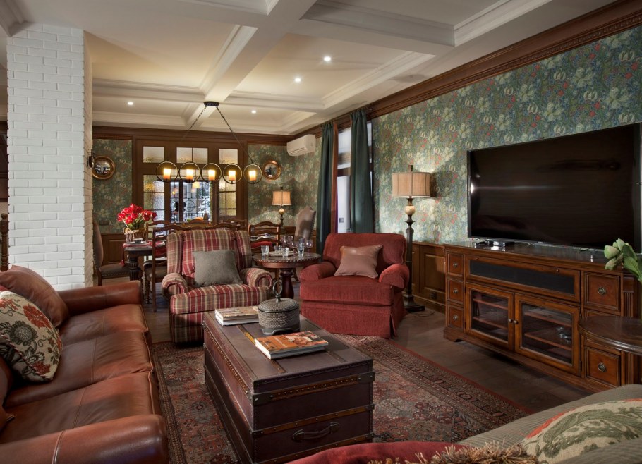 Интерьер кабинета в колониальном стиле