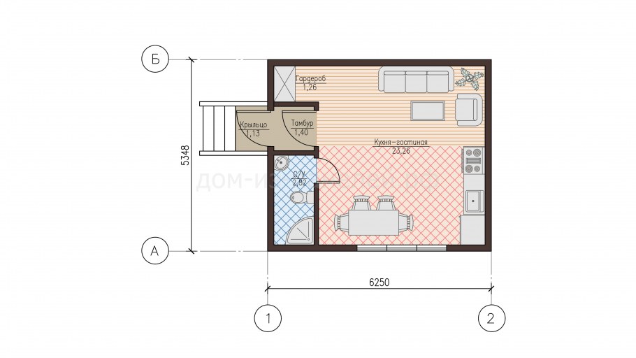 Студия домик из вагончика