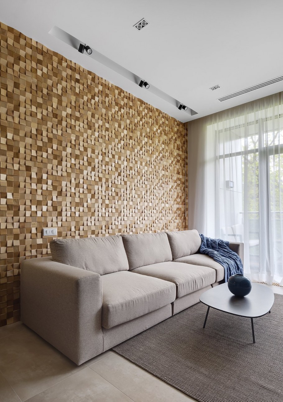 Декоративные балки в гостиной