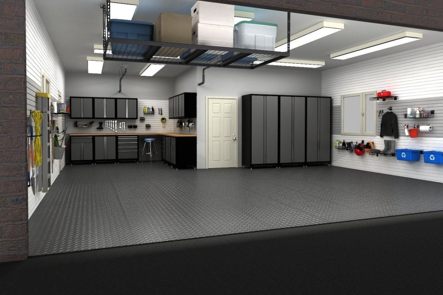 Интерьер гаража пол