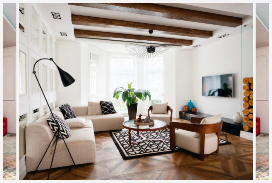 Скандинавский стиль с коричневым полом