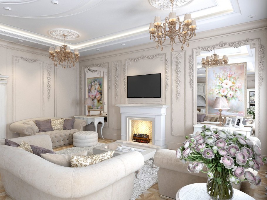 Загородный дом интерьер в светлых тонах