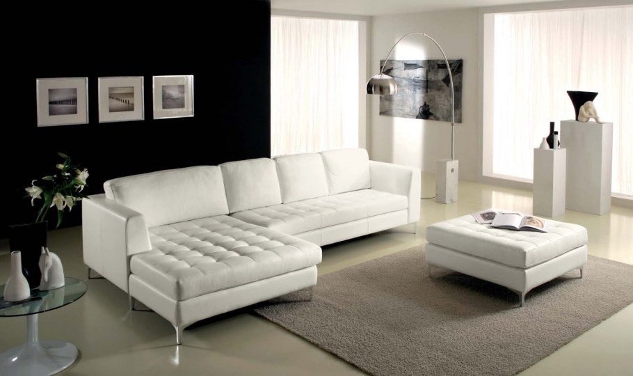 Стильный белый диван