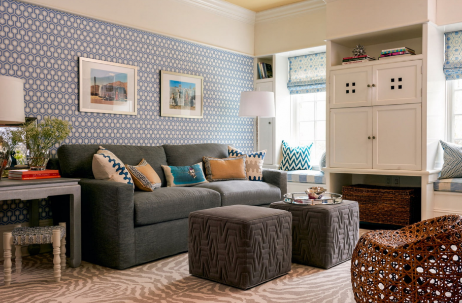 Разноцветная гостиная