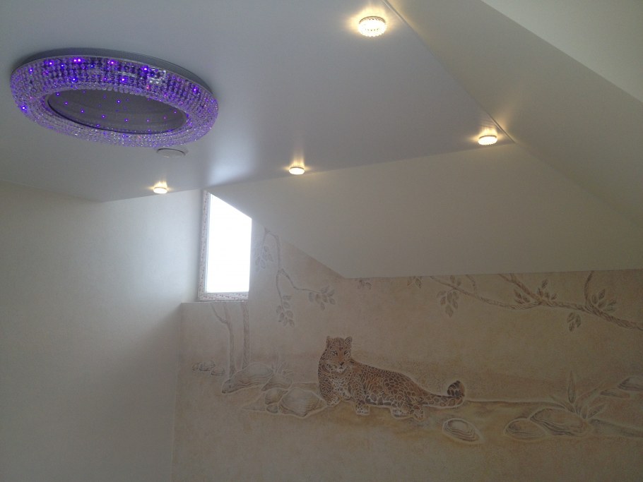 Натяжной потолок полукругом