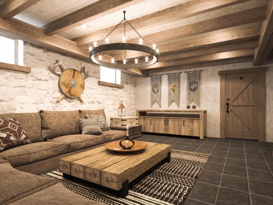 Комната отдыха в стиле лофт