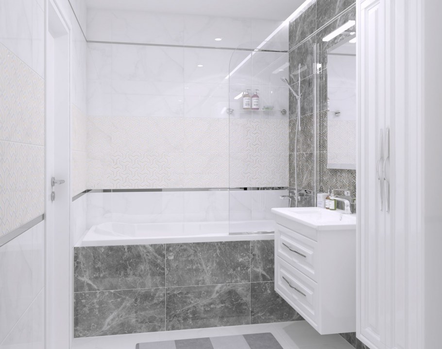 Плитка laparet Crystal белая 30 60