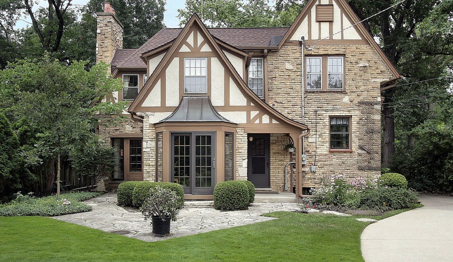 Загородные дома в английском стиле каменные